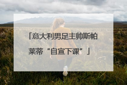 意大利男足主帅斯帕莱蒂“自宣下课”
