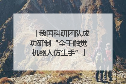 我国科研团队成功研制“全手触觉机器人仿生手”