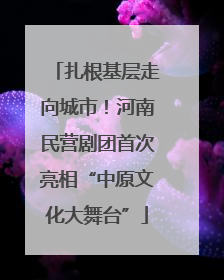 扎根基层走向城市！河南民营剧团首次亮相“中原文化大舞台”