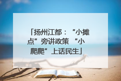 扬州江都：“小摊点”旁讲政策 “小爬爬”上话民生