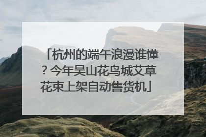 杭州的端午浪漫谁懂？今年吴山花鸟城艾草花束上架自动售货机