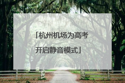 杭州机场为高考开启静音模式