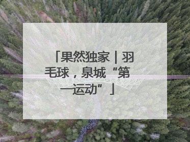 果然独家｜羽毛球，泉城“第一运动”