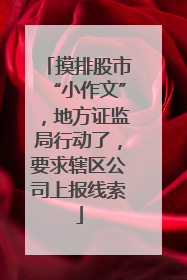 摸排股市“小作文”，地方证监局行动了，要求辖区公司上报线索