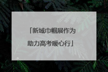 新域巾帼展作为 助力高考暖心行