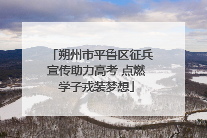 朔州市平鲁区征兵宣传助力高考 点燃学子戎装梦想