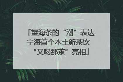 望海茶的“潮”表达 宁海首个本土新茶饮“又喝那茶”亮相