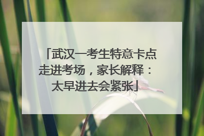 武汉一考生特意卡点走进考场，家长解释：太早进去会紧张