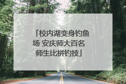 校内湖变身钓鱼场 安庆师大百名师生比拼钓技