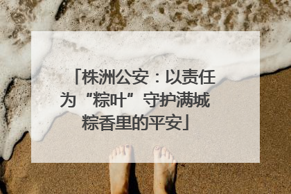 株洲公安：以责任为“粽叶”守护满城粽香里的平安