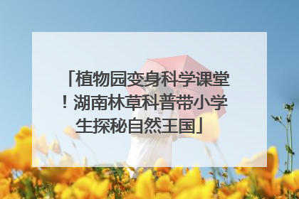 植物园变身科学课堂！湖南林草科普带小学生探秘自然王国
