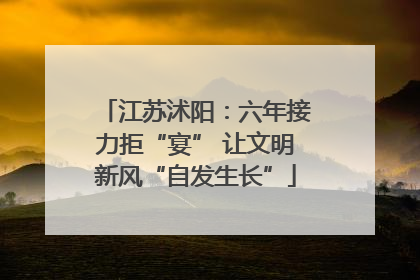 江苏沭阳：六年接力拒“宴” 让文明新风“自发生长”