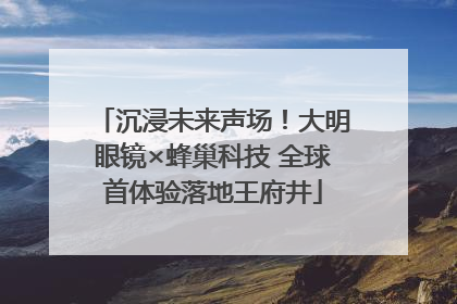 沉浸未来声场！大明眼镜×蜂巢科技 全球首体验落地王府井