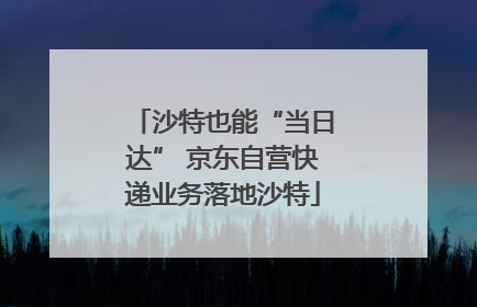 沙特也能“当日达” 京东自营快递业务落地沙特