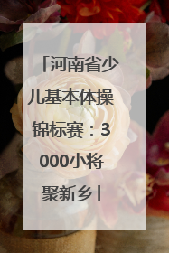 河南省少儿基本体操锦标赛：3000小将聚新乡