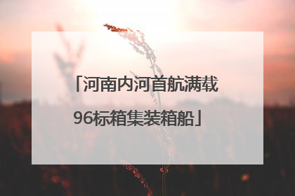 河南内河首航满载96标箱集装箱船