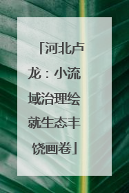 河北卢龙：小流域治理绘就生态丰饶画卷
