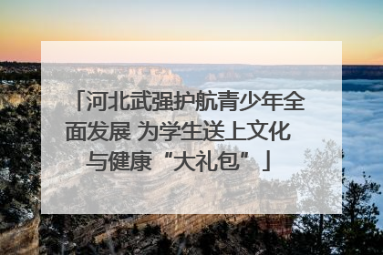 河北武强护航青少年全面发展 为学生送上文化与健康“大礼包”