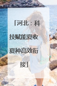 河北：科技赋能夏收夏种高效衔接
