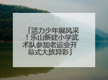 活力少年展风采！乐山新建小学武术队参加老运会开幕式大放异彩