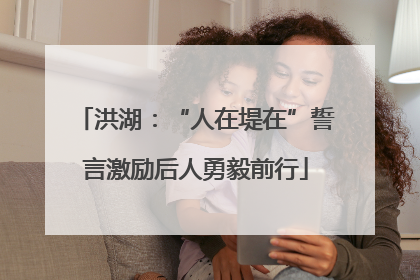 洪湖：“人在堤在”誓言激励后人勇毅前行