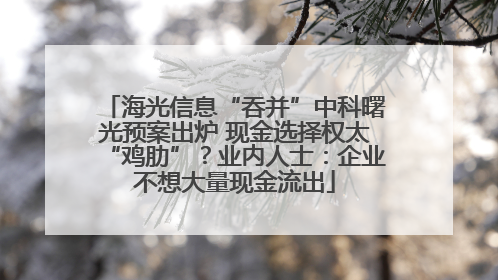 海光信息“吞并”中科曙光预案出炉 现金选择权太“鸡肋”？业内人士：企业不想大量现金流出