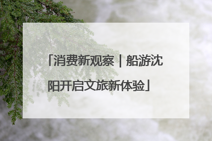 消费新观察｜船游沈阳开启文旅新体验