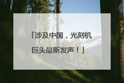 涉及中国，光刻机巨头最新发声！