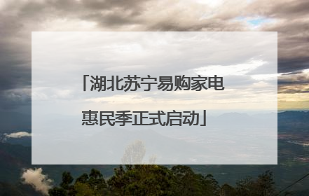 湖北苏宁易购家电惠民季正式启动