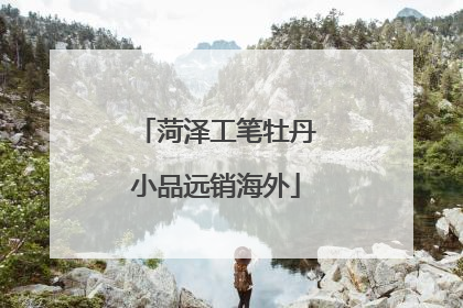 菏泽工笔牡丹小品远销海外