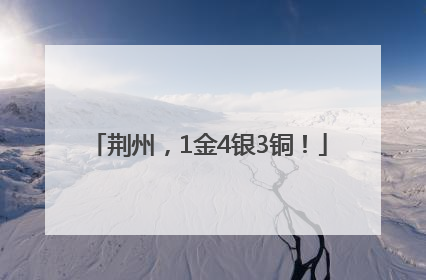 荆州，1金4银3铜！