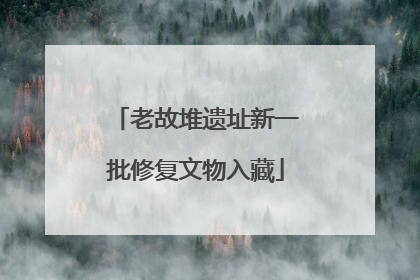 老故堆遗址新一批修复文物入藏
