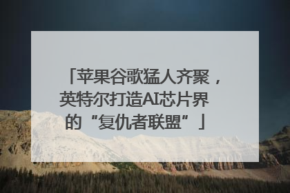 苹果谷歌猛人齐聚，英特尔打造AI芯片界的“复仇者联盟”