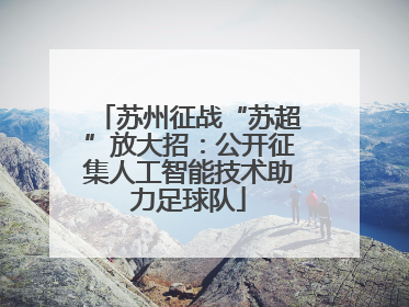 苏州征战“苏超”放大招：公开征集人工智能技术助力足球队
