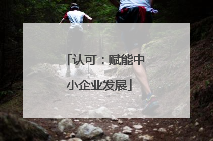 认可：赋能中小企业发展
