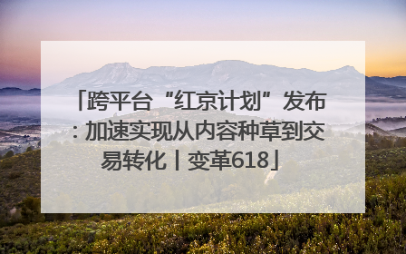 跨平台“红京计划”发布：加速实现从内容种草到交易转化丨变革618