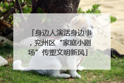 身边人演活身边事，兖州区“家庭小剧场”传塑文明新风