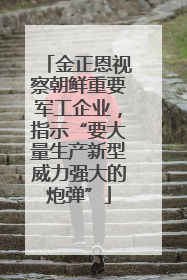 金正恩视察朝鲜重要军工企业，指示“要大量生产新型威力强大的炮弹”