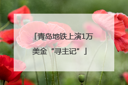 青岛地铁上演1万美金“寻主记”
