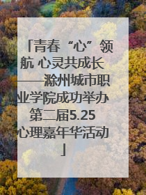 青春“心”领航 心灵共成长——滁州城市职业学院成功举办第二届5.25心理嘉年华活动