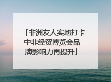 非洲友人实地打卡 中非经贸博览会品牌影响力再提升