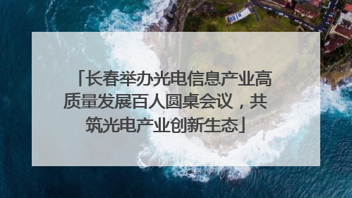 长春举办光电信息产业高质量发展百人圆桌会议，共筑光电产业创新生态