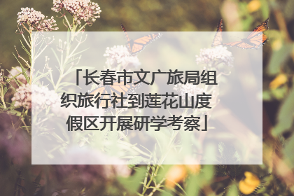 长春市文广旅局组织旅行社到莲花山度假区开展研学考察