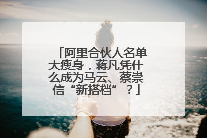 阿里合伙人名单大瘦身，蒋凡凭什么成为马云、蔡崇信“新搭档”？