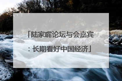 陆家嘴论坛与会嘉宾：长期看好中国经济