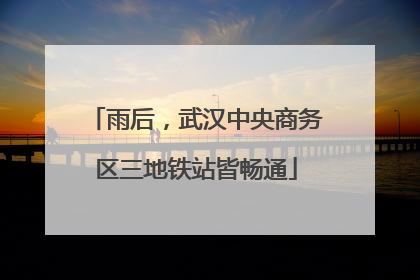 雨后，武汉中央商务区三地铁站皆畅通