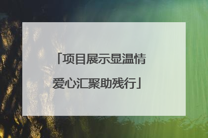 项目展示显温情 爱心汇聚助残行