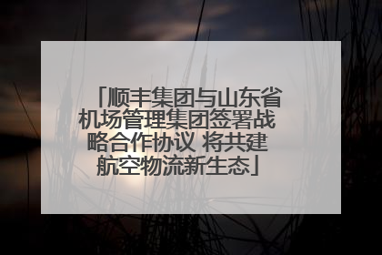 顺丰集团与山东省机场管理集团签署战略合作协议 将共建航空物流新生态
