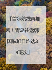 首尔航线再加密！青岛往返韩国航班日均达39班次