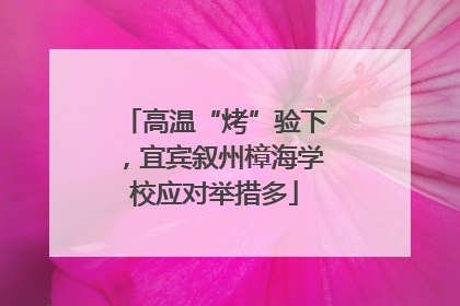 高温“烤”验下，宜宾叙州樟海学校应对举措多